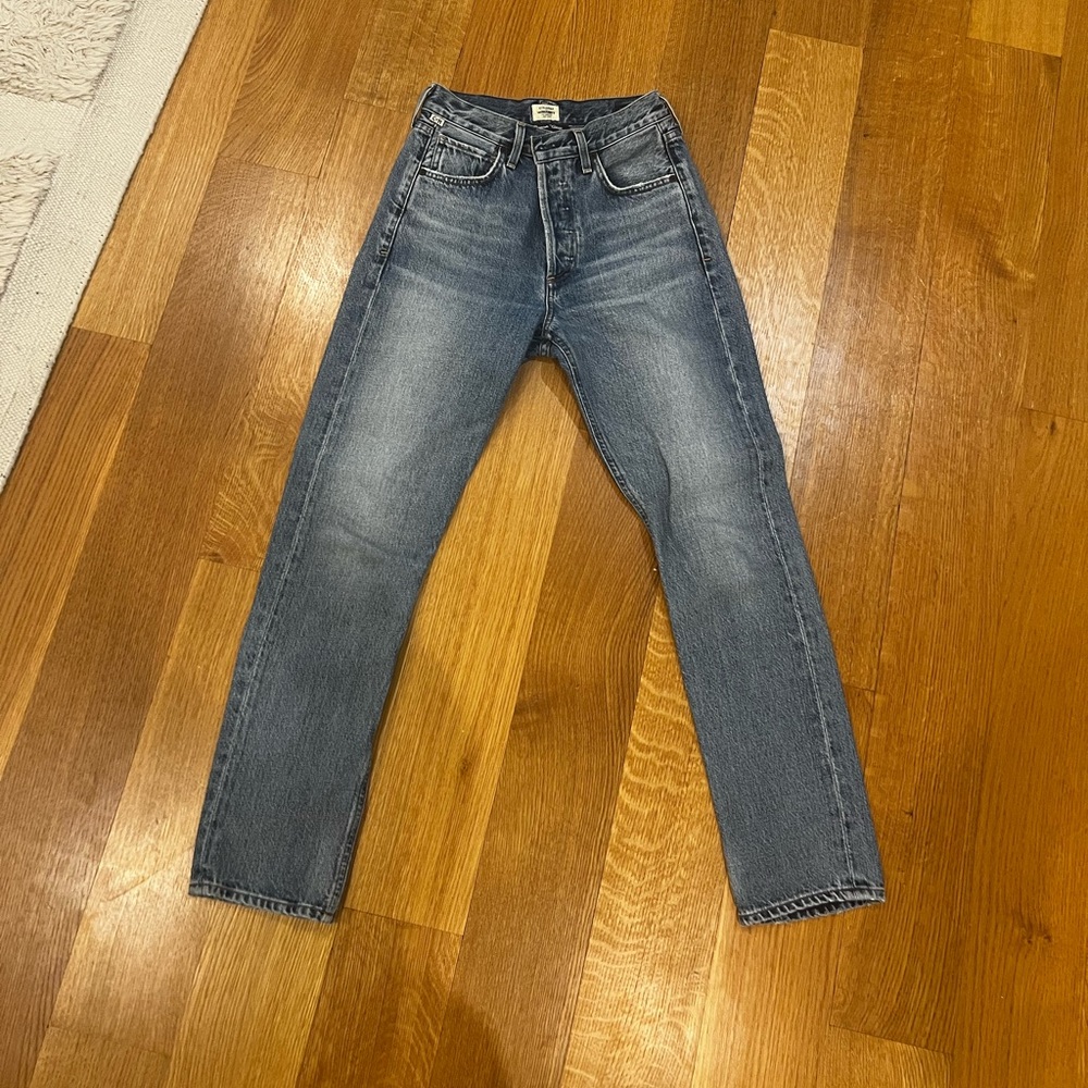 Citizens Of Humanity Women's Blue Straight Leg Jeans - size 24